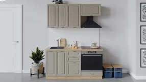 Кухонный гарнитур «Бьянка» длиной 160 см со шкафом НБ