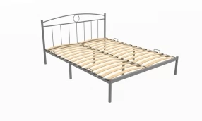 Кровать Люмия Металл, 160х190 мм, Серый муар, Серый муар, 1630