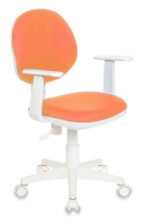 Кресло детское CH-W356AXSN Ткань/Пластик/Металл, Оранжевый 15-75 (ткань)/Белый (пластик), Есть